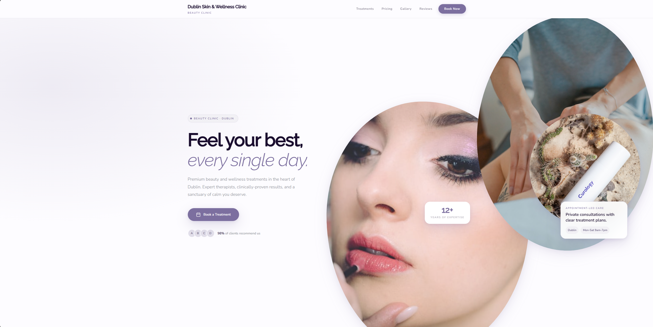 Example health website built with WebSnug
