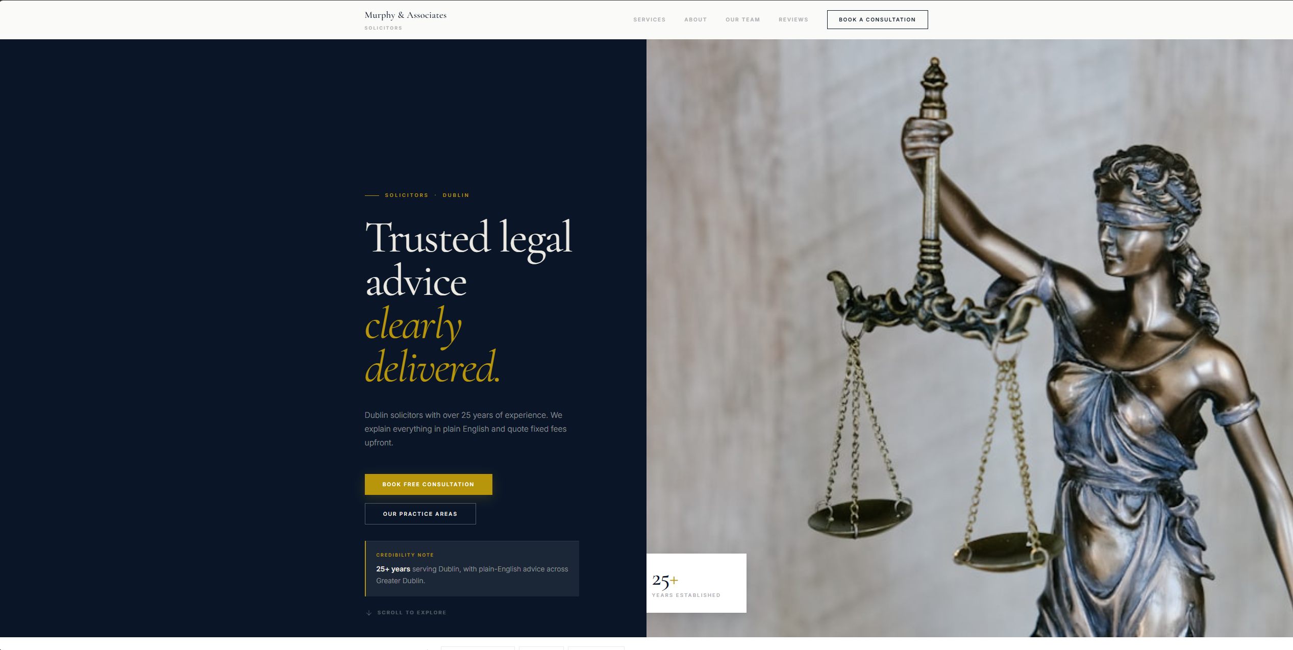 Example professional website built with WebSnug