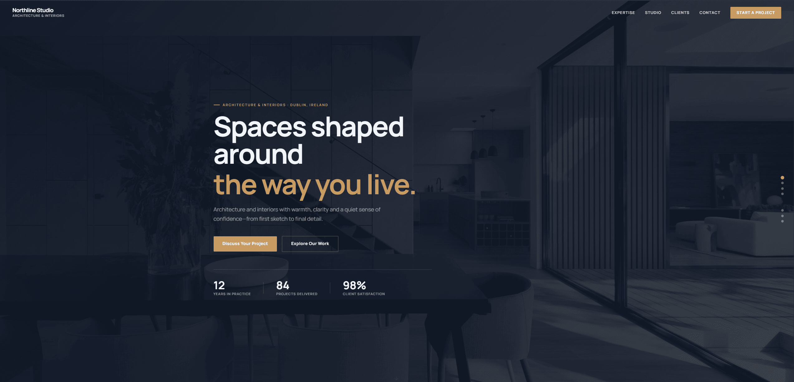 Example professional website built with WebSnug