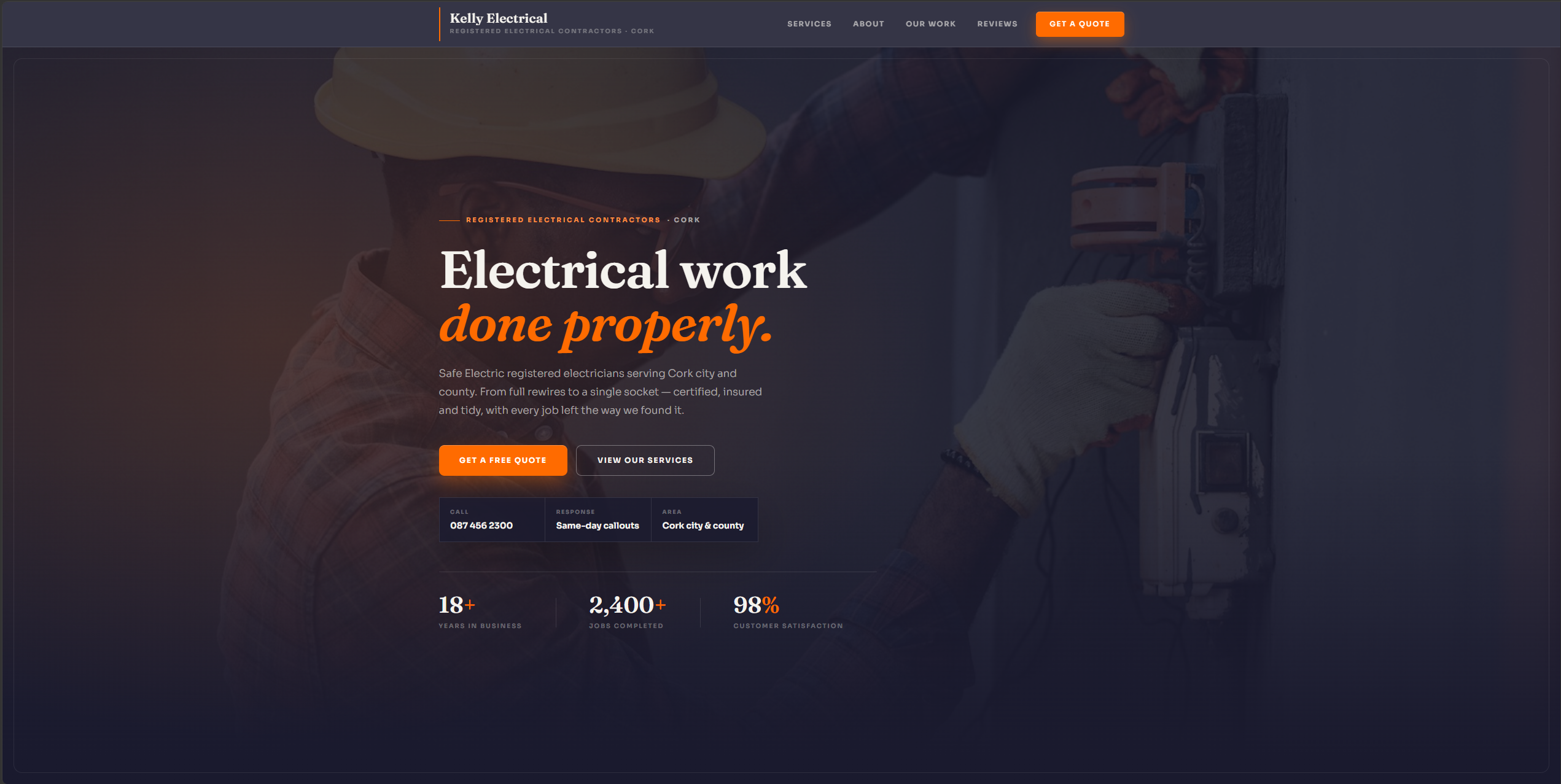 Example trade website built with WebSnug